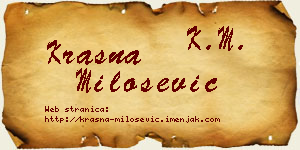 Krasna Milošević vizit kartica
